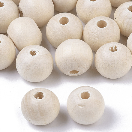 Perle di legno non finite naturali WOOD-S651-A10mm-LF-1
