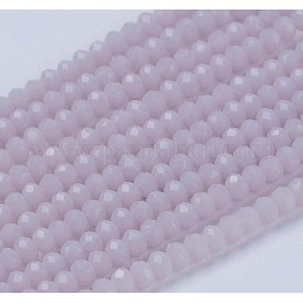 Chapelets de perle en verre opaque de couleur unie X-GLAA-F076-A12-1