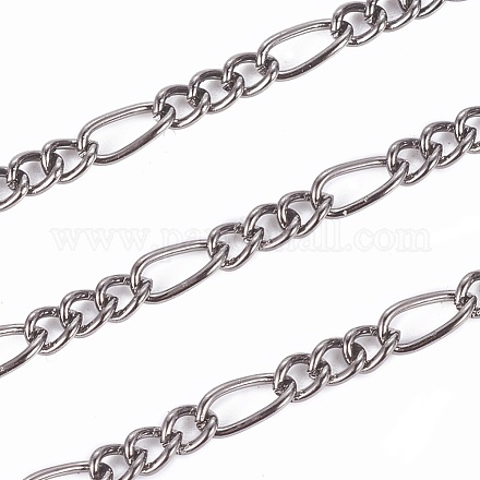 Iron Handmade Chains Figaro Chains Mother-Son Chains CHSM001Y-B-1