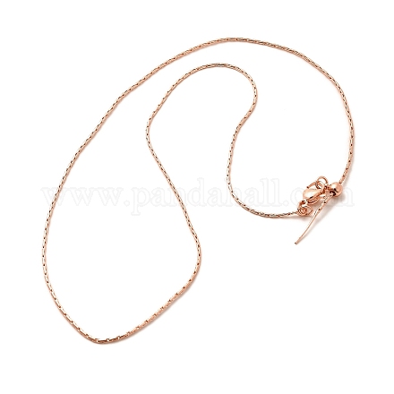 1 мм стойка покрытие латунь Бостон звено цепи регулируемые слайдер ожерелья для женщин мужчин MAK-L044-37RG-1