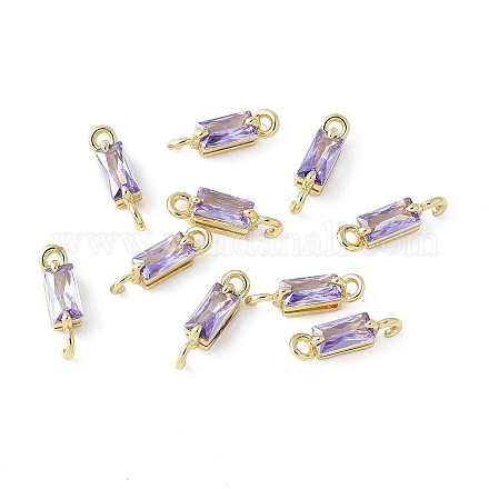 Шармы-соединители из латуни с паве из кубического циркония KK-F892-53G-11-1