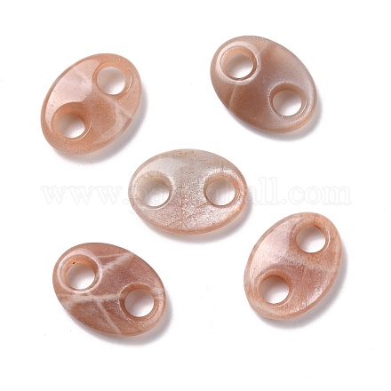 Natural Sunstone Connector Charms G-P467-01A-1