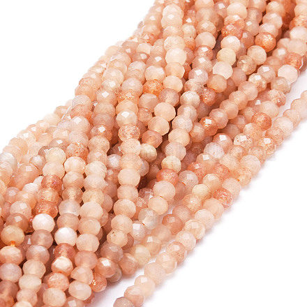 Natürliche sunstone Perlen Stränge G-E569-H11-1