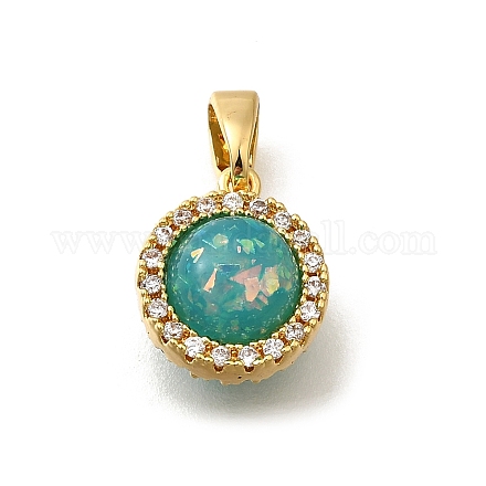 Латунные микро проложить кубического циркония подвески KK-K398-27G-02-1