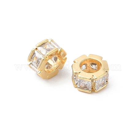 Perles de zircone cubique micro pave en Laiton KK-P234-34G-1