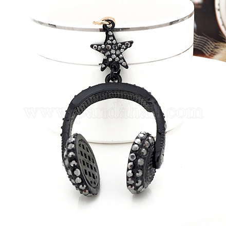 Porte-clés en alliage strass&nbsp;PW-WGAC50D-04-1