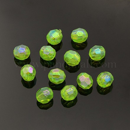 Eco-Friendly Transparent Acrylic Beads TACR-PL642-8mm-35-1