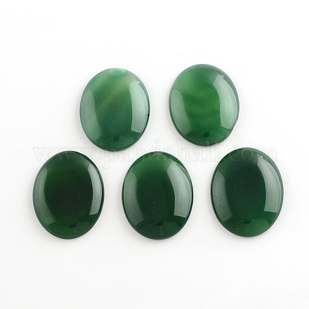 Cabuchones de piedras preciosas naturales ágata verde G-R270-14-1