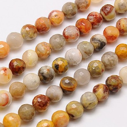 Natural Crazy Agate Beads Strands G-G542-8mm-10-1