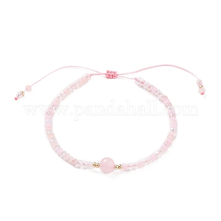 Verstellbare geflochtene Perlenarmbänder aus Nylonfaden BJEW-JB05658-01-1