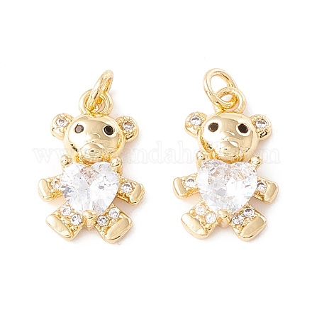 Покрытие стойки латунь микропаве прозрачные кубические циркониевые подвески ZIRC-I057-18G-1