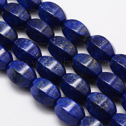 Natural Lapis Lazuli Barrel Bead Strands G-M265-18x13mm-03-1
