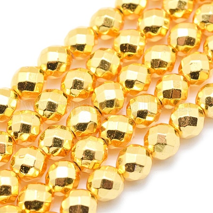 Chapelets de perles en hématite synthétique sans magnétiques G-L485-03D-G-1