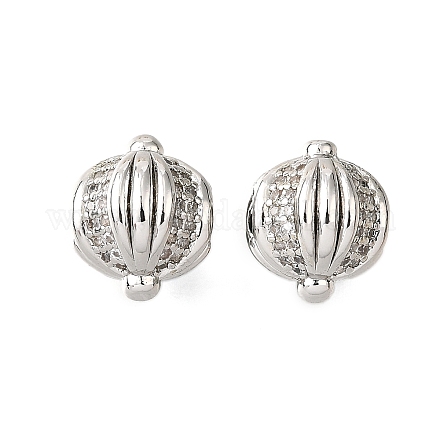 Латунные микро проложить кубического циркония бусы KK-D356-10P-1