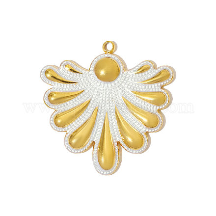 Подвески из нержавеющей стали 304 с белой эмалью STAS-OY005-12G-1