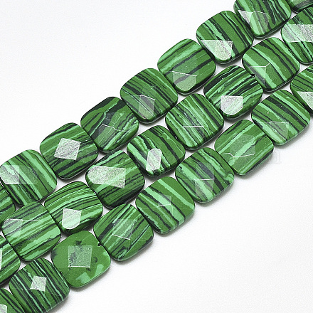 Synthetic Malachite Beads Strands G-S357-D02-17-1