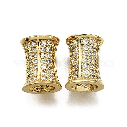 Латунные микро проложить Цирконий Европейский бисером KK-Z100-09G-1