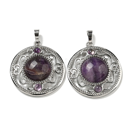 Подвески из натурального аметиста  G-Q158-03F-1