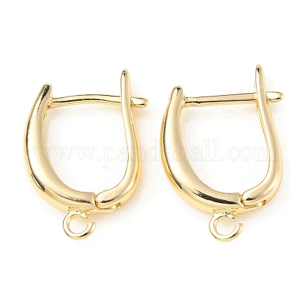 Brass Hoop Earring Finding X-KK-C024-15KCG-1