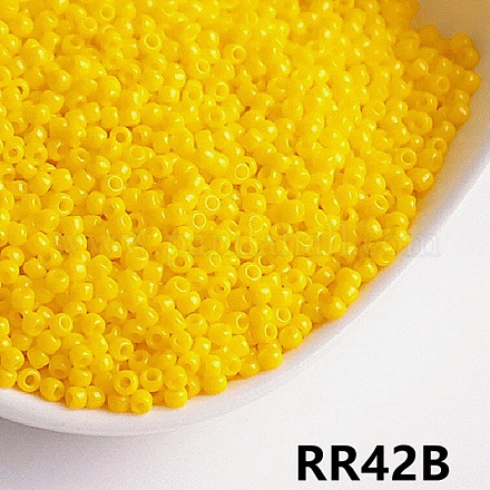 Непрозрачный 11/0 стеклянный бисер&nbsp;SEED-I013-2mm-RR42B-1