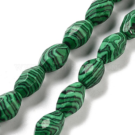 Chapelets de perles en malachite synthétique G-P520-C17-01-1