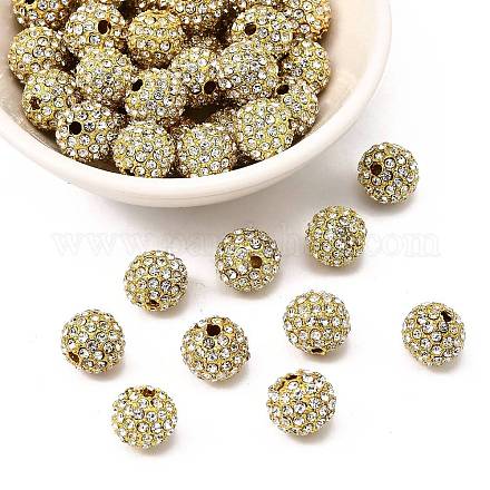 Бусины из сплава и страза RB-A034-10mm-A01G-1