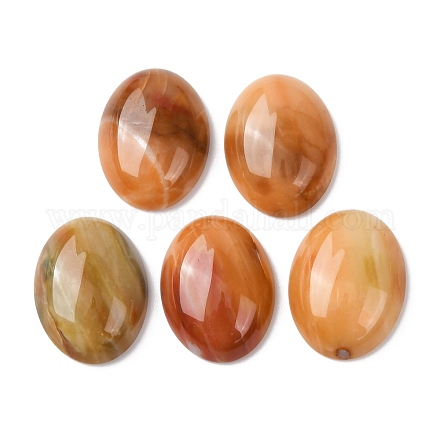 天然のマルチカラー瑪瑙カボション  オーバル  20~20.8x15~15.5x5.8~6.5mm&nbsp;G-B080-01A-16A-1