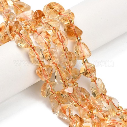 Природный цитрин бисер нитей G-L634-C02-02-1