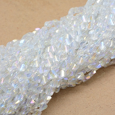 Chapelets de perles en verre électroplaqué EGLA-G018-S-AB01-1