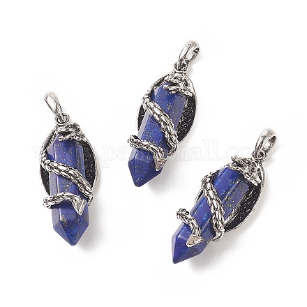 Lapis lazuli naturali pendenti a punta G-C051-01A-1