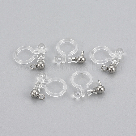 Plastic Clip-on Earring Findings KY-S155-03A-1