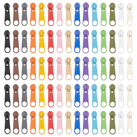 150 шт. двухцветная окрашенная цинковая застежка-молния FIND-WR0011-43-1