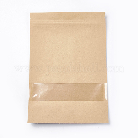 Бумажная сумка на молнии из крафт-бумаги OPP-TA0001-01-1