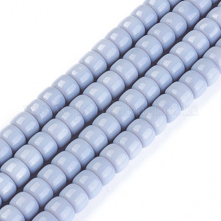 Chapelets de perles en verre opaque de couleur unie X-GLAA-A036-I08-1