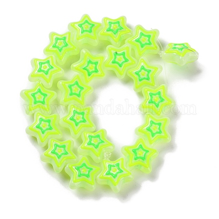 Стеклянные бусины из имитации нефрита GLAA-L047-05D-1