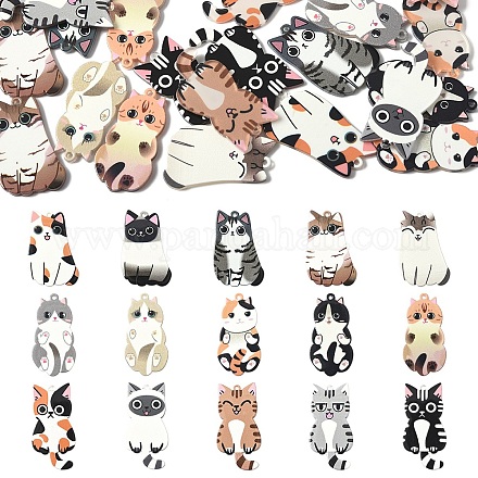 30шт 15 стиля акриловые подвески OACR-YW0002-64-1