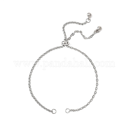 Изготовление браслета-цепочки Rolo из нержавеющей стали 304 AJEW-JB01459-02-1