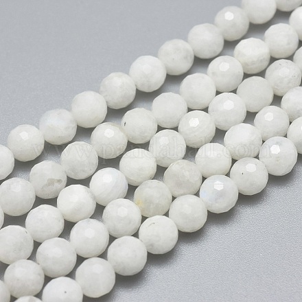 Brins de perles de pierre de lune arc-en-ciel naturel G-G792-34A-1