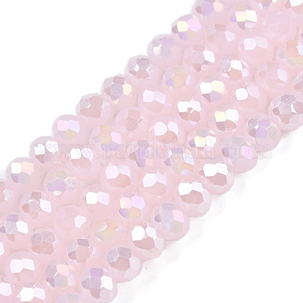 Стеклянные бусины с гальваническим покрытием  EGLA-A044-J4mm-B02-1