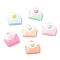 Cartoon Opaque Resin Cabochons, for Jewelry Making, Mixed Color, Envelope, 11x11.5x5mm