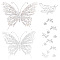 4 Styles Butterfly Patterns Rhinestone Iron on Hotfix Transfer Decal Print Bling Patch Shiny Clothing Repair Applique Decor DIY Accessories for Clothes T-Shirt Vest Shoes Hat Jeans Garments