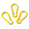Aluminum Rock Climbing Carabiners, Key Clasps, Yellow, 46x22.5x4.5mm, Inner Diameter: 39x16mm