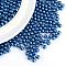 Imitation Pearl Acrylic Beads, No Hole, Round, Marine Blue, 8mm, about 2000pcs/bag