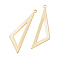 30Pcs Brass Pendants, Long-Lasting Plated, Triangle, Real 14K Gold Plated, 40.5x11x1mm, Hole: 1.4mm