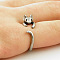 Mouse Alloy Cuff Rings, Antique Silver, Inner Diameter: Adjustable