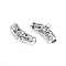 Alloy Tube Bails, Loop Bails, Hollow Tube, Antique Silver, 25x13x7mm, Hole: 2mm