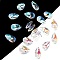 Glass Pendants, Crystal Suncatcher, Faceted, teardrop, AB Color, Clear AB, Size: about 13mm wide, 22mm long, 8mm thick, hole: 0.8mm