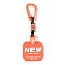 Plastic Pendant Decorations, Square with Word, Orange, 155mm, pendant: 50x53x3mm