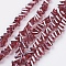 Electroplate Glass Beads Strands, Pearl Luster Plated, Faceted, Triangle, Red, 4.5x5x6mm, Hole: 1mm, about 100pcs/strand, 13.7 inch(35cm)