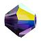 Preciosa® Crystal Beads, Czech Crystal, Bicone(451 69 302 Rondelle), 20480 200 Deep Tanzanite AB, 5mm, Hole: 1mm